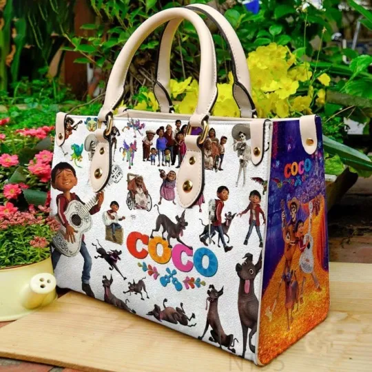 Discover Personalized Disney Coco Leather Handbag, Day Of The Dead Coco Lovers Gift Bag