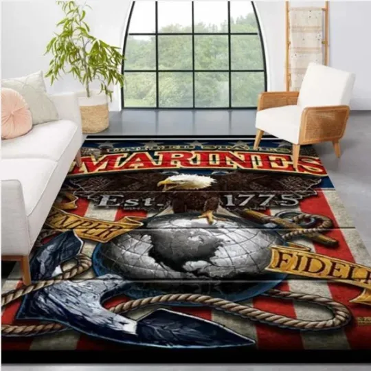 Discover United State US Marine Area Floor Home Decor Area Rug Rugs For Living Room