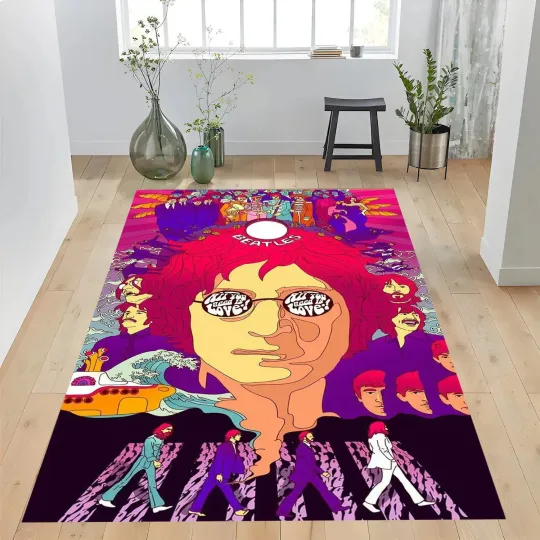 Discover The Beatles, The Beatles Rug, The Beatles Gift, Music Rug, Area Rug, Fan Rug, Fo