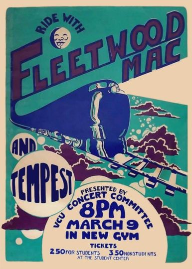 Fleetwood Mac 1973 Concert Vertical Poster