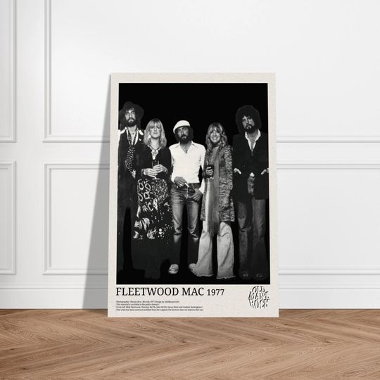 Fleetwood Mac 1977 Poster - 70s Rock Band Art Vertical Poster