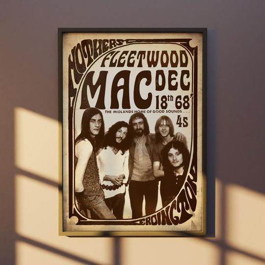 Fleetwood Mac Mothers Night Out Poster - Retro Music Collectible Vertical Poster