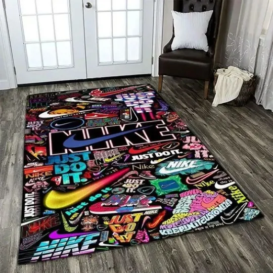 Discover Sneaker Rug, Custom Rug, Sneakers Themed Nonslip Area Rug, Sneaker Gift, Liv