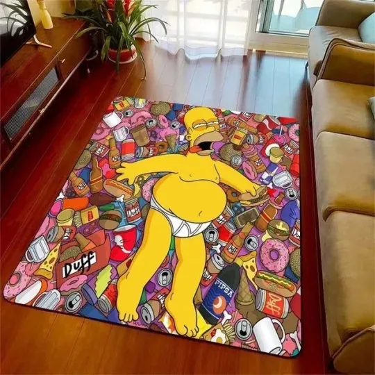 The Simpsons Graphic Carpet Living Room Bedroom Sofa Rug Door Mat Kitchen Bathro
