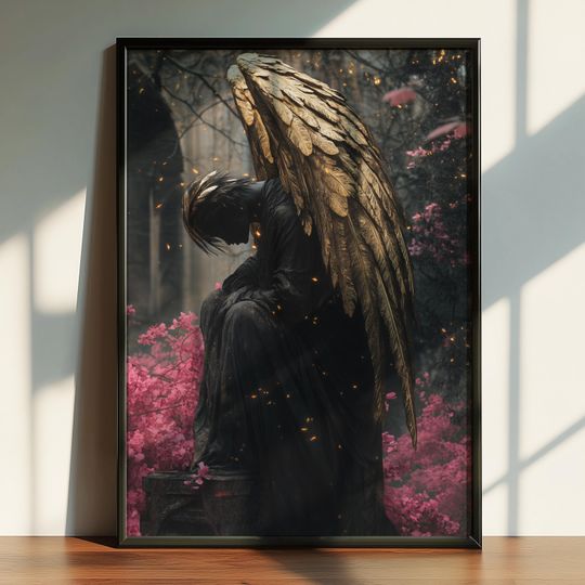 Discover Gothic Fantasy Angel Poster, Arcadia WorldInspired Poster, Cult Band Art Print, Metal Music Poster, Printable Digital Poster