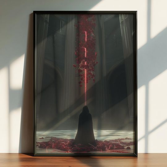 Discover Gothic Fantasy Red Magic Portal Poster, Arcadia WorldInspired Poster, Metal Music Poster, Printable Digital Poster