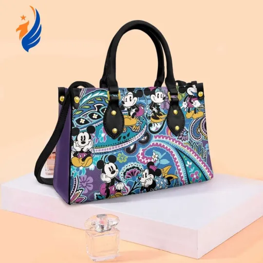 Discover Mickey And Minnie Mouse Floral Fan Gift Lady Handbag