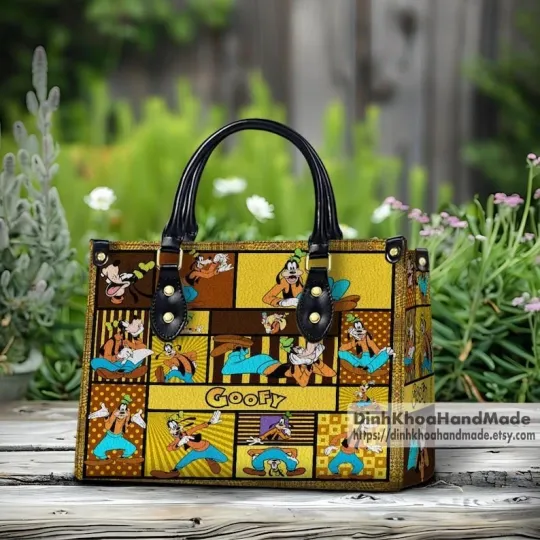 Discover Personalized Goofy Handbag: PU Leather Shoulder Bag