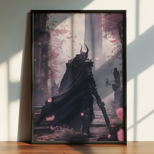Discover Gothic Fantasy Warrior Poster, Arcadia WorldInspired Poster, Metal Music Poster, Printable Digital Poster