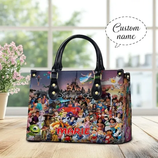 Discover Personalized Mickey And Friends Leather Handbag , Disney Leather Handbag, Person