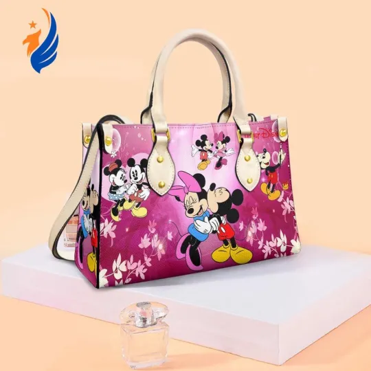 Discover Disney Happy Valentine’s Day Gift, Mickey And Minnie Love Fashion Lady Handbag