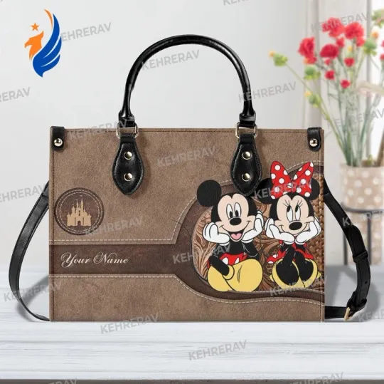 Cute Mickey minnie Leather Handbag,Mickey Women Bags Purses,Mickey Lover’s Handb