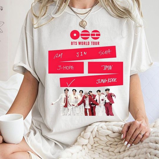 Discover B.T.S World Tour Dates Back Shirt, Bangtan Comeback 2026 Shirt, Army Concert Outfit, Kpop Era Fan Tee