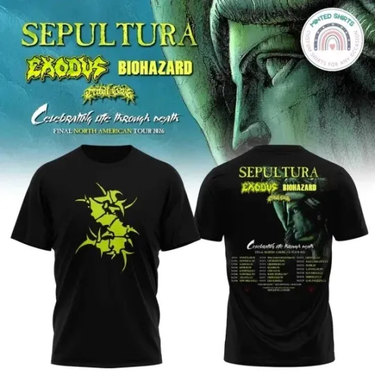 SEPULTURA Final North American Tour 2026 T-shirt Unisex All Sizes