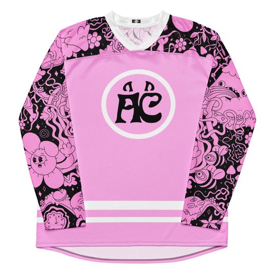 Discover ALLEYCVT Inspired Rave Jersey Men's Hockey Jersey Psychedelic Festival Outfit