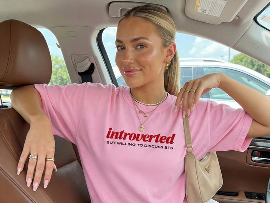 Discover Introverted but Willing to Discuss BTS Shirt | K-pop Inspired Merch | Funny ARMY Gift | World Tour 2026 Concert Outfit