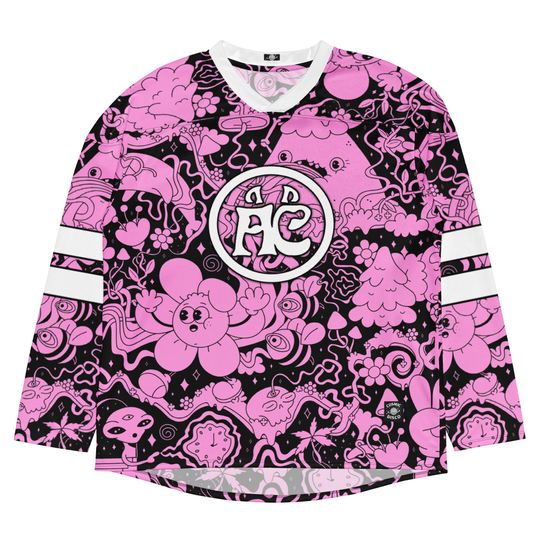 Discover ALLEYCVT Inspired Rave Jersey Men's Hockey Jersey Psychedelic Festival Outfit