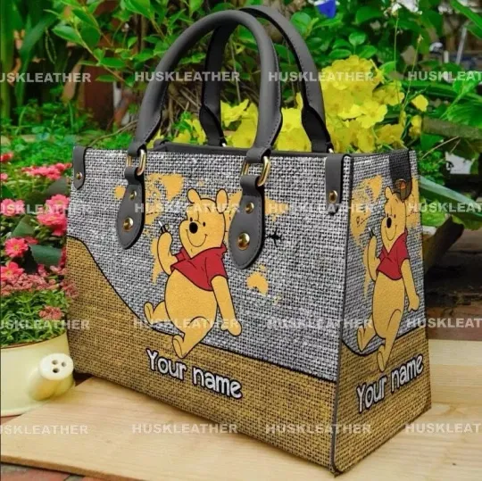 Discover Personalized Disney Winnie The Pooh Leather Handbag, Pooh Bear Shoulder Bag Gift