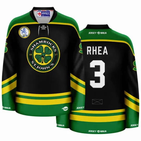 Discover St John's Shamrocks Ross The Boss Rhea Black Hockey Jersey
