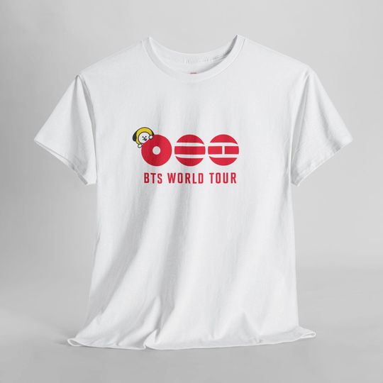 Discover BTS World Tour Tee | K-Pop Concert Shirt, Fan Tour Merch, Heavy Cotton Tee, CHIMMY, JIMIN biased
