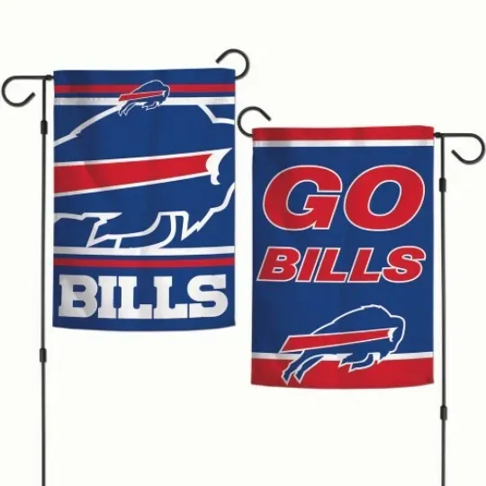 BUFFALO BILLS DOUBLE SIDED GARDEN FLAG 12"X18" YARD BANNER football