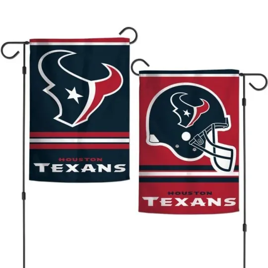 Discover HOUSTON TEXANS DOUBLE SIDED GARDEN FLAG 12"X18" YARD BANNER football