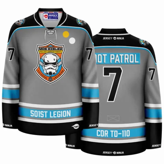 Discover Mos Eisley Police Department Foot Patrol 7 Hockey Jersey