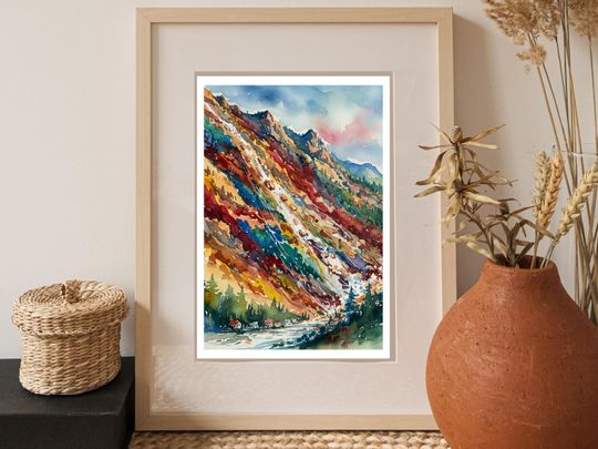 Landslide Water Color Print