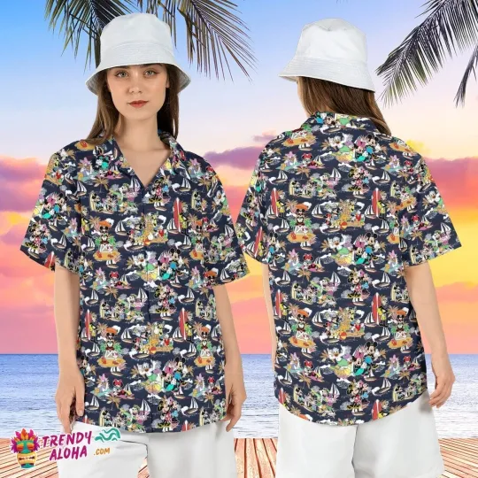 Discover Disney Mickey Friends Disneyworld Summer Beach Hawaiian Shirt For Family Trip