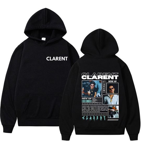 Discover Rapper CLARENT Album 2025 Tour Graphic Pullovers Men Vintage Hip Hop Hoodie