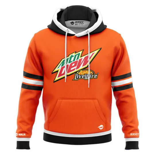 Discover Mountain Dew Live Wire Orange Performance Hoodie