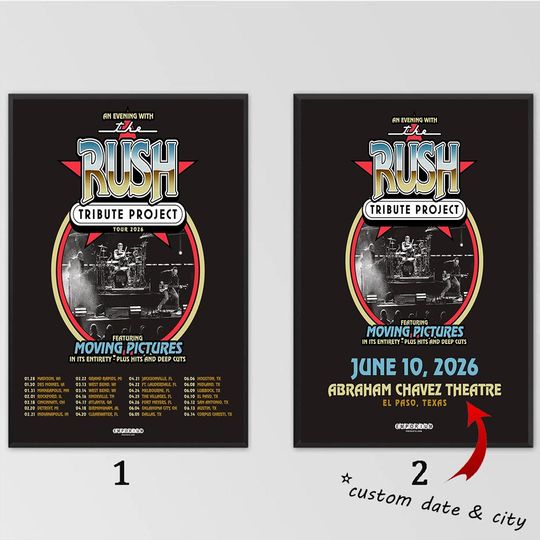 Discover Custom The RUSH Tribute Project Tour 2026 Poster