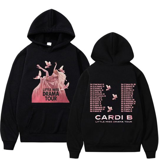Discover Cardi B Little Miss Drama Tour 2026 Graphic Hoodie