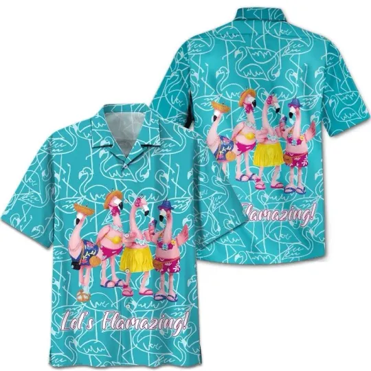 Discover Flamingo Lets Flamazing Print Hawaiian Shirt