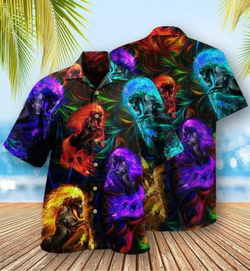 Discover Horse Hawaiian Shirt For Summer  Horse Firing So Unique Hawaiian Shirt  Perfec