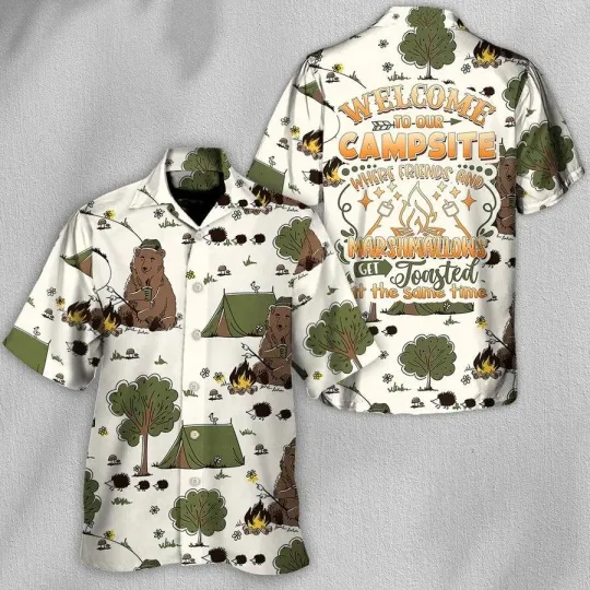 Discover Camping Hawaiian Shirt Camping Welcome To Our Campsite Hawaiian Shirt For Summer