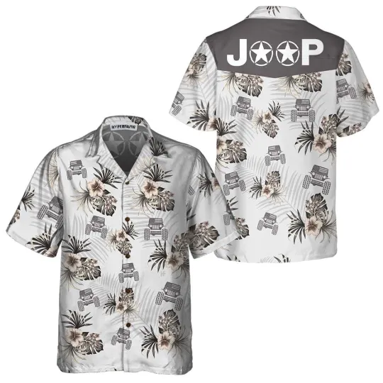 Jeep And Hibiscus Pattern Hawaiian Shirt Tropical Jeep Shirt For