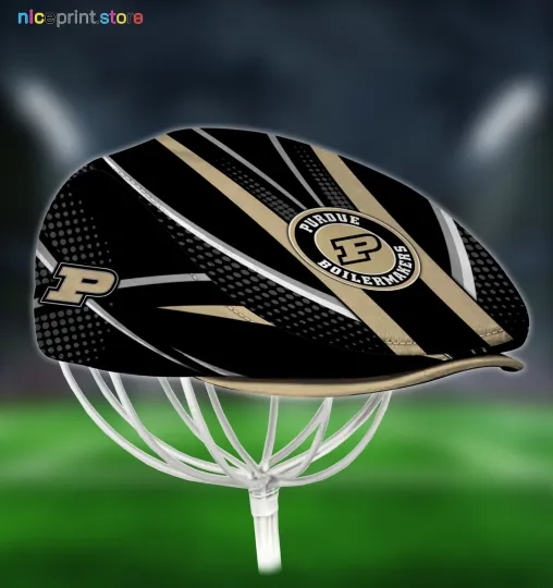 Purdue Team Boilermaker*s Jeff Cap Newsboy Cap Flat Golf Driving Hat for Men