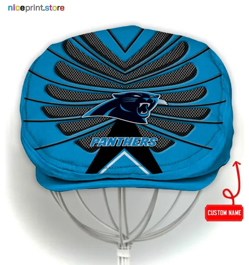 Discover Ca*rolina Team Panther*s Jeff Cap Newsboy Cap Flat Golf Driving Hat for Men