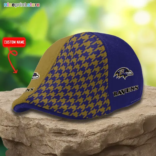 Discover Baltimore Team Ravens Ivy Cap Ravens Newsboy Cap football Golf Cap football Flat Cap