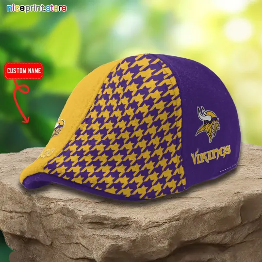 Discover Minnesota Team Vikings Ivy Cap Vikings Newsboy Cap football Golf Cap football Flat Cap