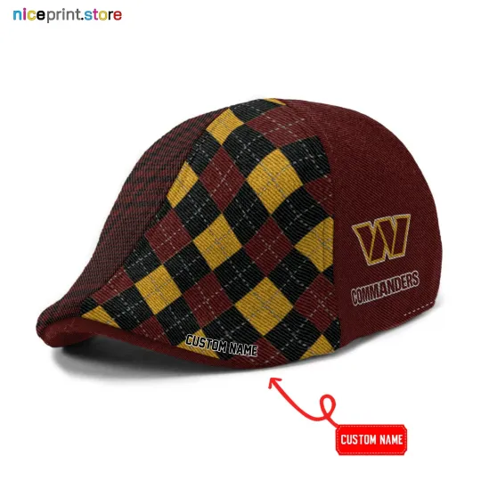Discover Washington Team Commanders Ivy Cap Commanders Newsboy Cap Golf Cap football Flat cap