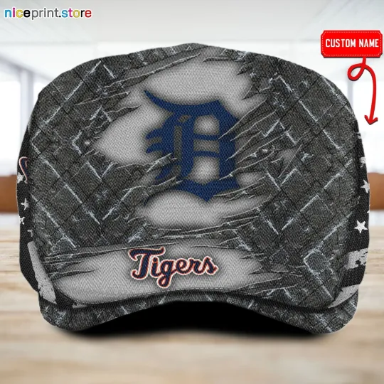 Discover Detroit Team Tigers Jeff Cap Custom Jeff Cap Driving Cap Golf Cap Flat Cap