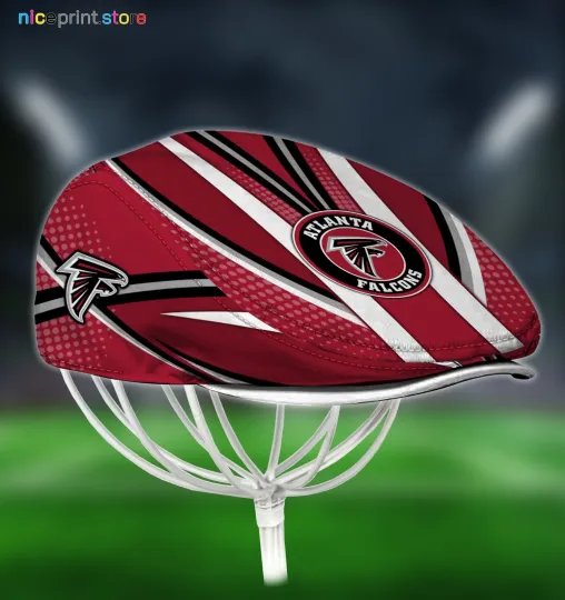 Discover Atlanta Team Falcon*s Jeff Cap Newsboy Cap Flat Golf Driving Hat for Men