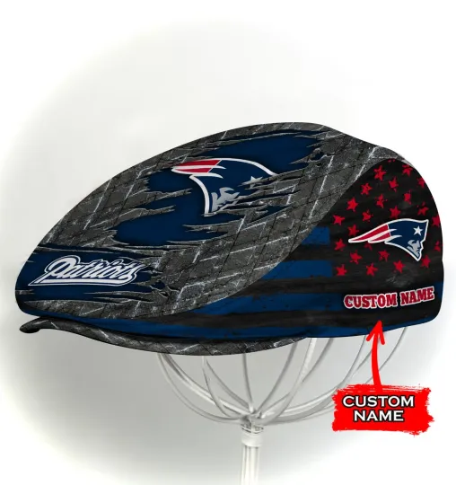 Discover New*England Team Patriot*s Jeff Cap Newsboy Cap Flat Golf Driving Hat for Men