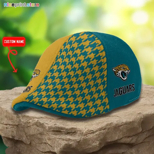 Discover Jacksonville Team Jaguars Ivy Cap Jaguars Newsboy Cap football Golf Cap football Flat Cap