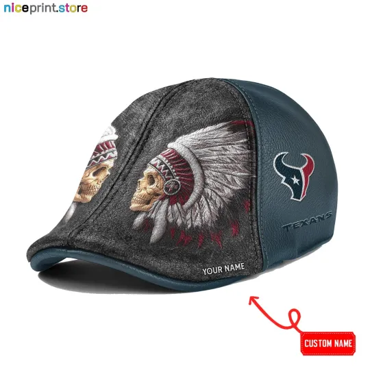 Discover Leather Cap Houston Team Texans Ivy Cap football 6pannel Hat Golf Cap football Flat Cap