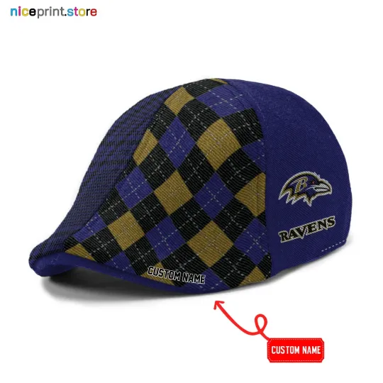 Discover Baltimore Team Ravens Ivy Cap Ravens Newsboy Cap football Golf Cap football Flat Cap