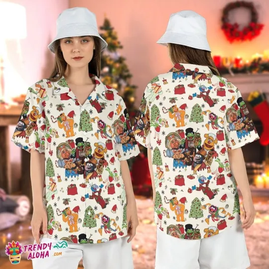 Discover Disney Muppets Show Christmas Party Xmas Aloha Hawaiian Shirt For Family Trip