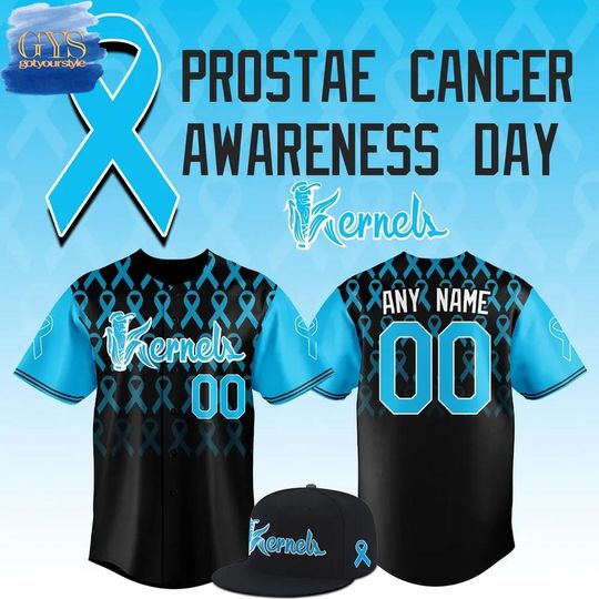Cedar Rapids Kernels Prostate Cancer Limited Edition Baseball Jersey